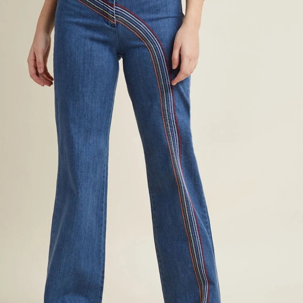 Rainbow High Rise Bellbottom Jeans